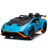 ZUN Lamborghini Huracan Sto 24V Kids Electric Ride-On Drift Car: Speeds 1.86-5.59 MPH, Ages 3-8, Foam W1578P210769