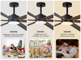 70" Ceiling Fan with Lights Quiet DC Motor Ceiling Fans 6 Speed Levels,Reversible Ceiling Fan, for W3596P443166