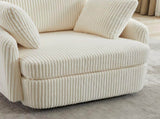 40.55''W Swivel Accent With 2 Thorw Pillows 360 Degree Swivel Round Sofa Modern Oversized Arm W1298P202213