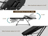 Professional Tattoo Bed Chair Massage Table with Storage Pocket and Towel Hook for Esthetician, 88001728
