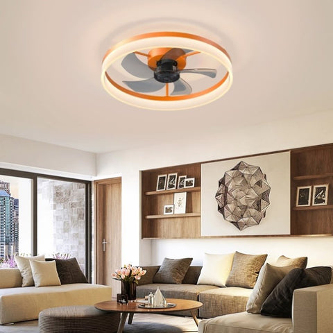 ZUN Ceiling Fans with Lights Dimmable LED Embedded installation of thin modern ceiling fans W1340120481