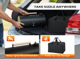 16.3 in Compact Portable Charcoal Grill, Small Two-Side Tabletop BBQ Grill with 2 Grates, Ash Trays, 20236057