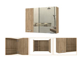 4-Shelf Bathroom Medicine Cabinet with Mirror B06280225