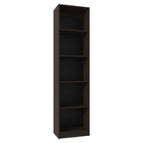 Home Slim 5 Shelves Narrow Bookcase With Open Shelves, Stained Walnut B070P337150