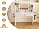 LED Mirror Vanity Dressing Table with Lights for Women & Girls - 3-Color Adjustable Light Strips, 2 99016202