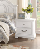 Classic Traditional Style 1pc Nightstand Wood White Finish Dovetail Drawers Bed Side Table Bedroom B01146479