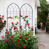 2 Pack Metal Garden Trellis 78.7" x 19.7" Rustproof Trellis for Climbing Plants Outdoor Flower 26145086