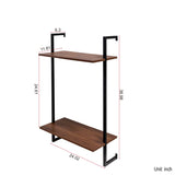 3 Tier and 2 Tier Bathroom Shelves Metal, Wood Hanging Storage Bookshelf W331P279736