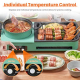 3-in-1 Electric Hot Pot with Grill & Fry Pan - 1600W Fast Even Heating, Independent Dual Temp 20063750
