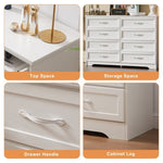 ZUN Modern 3 Drawer Bedroom Chest of Drawers with 8 Drawers Dresser, Clothes Organizer -Metal Pulls for W1668P182257