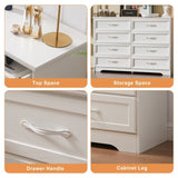 ZUN Modern 3 Drawer Bedroom Chest of Drawers with 8 Drawers Dresser, Clothes Organizer -Metal Pulls for W1668P182257