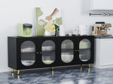 Modern Accent Sideboard Cabinet with Acrylic Doors, Freestanding Storage Cupboard Console Table for W578P186749