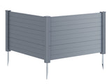 48"38" Decorative Outdoor Fence Modular Design Galvanized Stakes Wind-Proof for Yard Garden 98784601