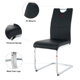 Modern Dining Chairs with Faux Leather Padded Seat Dining Living Room Chairs Upholstered Chair with W210127279