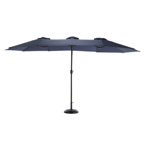 ZUN 14.8 Ft Double Sided Outdoor Umbrella Rectangular Large with Crank W640140332