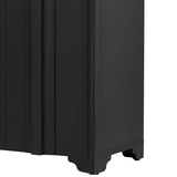 U_STYLE Sophisticated 4-Door Sideboard Adorned with Intricate Linear Accents and Luxurious N711P247438B