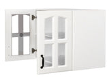Wall Cabinet, Glass door Display Wall Mounted Cabinet, Floating Cabinet with inadjustable Shelves W331P379955