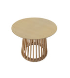 Round Coffee Table, Grille Molding, Suitable for Bedroom, Living Room, Balcony W688P202822