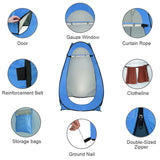 1-2 Person Portable Pop Up Toilet Shower Tent Changing Room Dressing Tent Camping Shelter Blue 44208910
