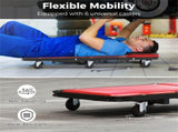 Foldable Garage Creeper with Padded Seat, 6 Universal Casters Dual-Mode Repair Tool for Workshop 44456056