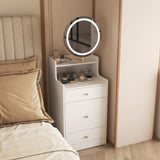 3 in 1 Vanity Desk With mirror and light ,Small makeup vanity set with charging station, With 2 W1321P243134