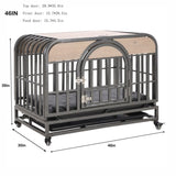 46in Heavy Duty Dog Crate, Furniture Style Dog Crate with Removable Trays and Wheels for High W1863125113