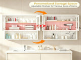 Steel Wall-Mounted Cabinet 31.50 31.50 11.81 inches White Steel Display Cabinet 83067458