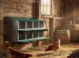 Chicken Nesting Box, 8 Compartment Roll Away Nesting Box for Laying Eggs, Wall Mount Chicken Nesting 08294315