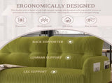 UNITED WE WIN corduroy fabric, comfortable monochrome double sofa, suitable for living rooms and W1568P307270