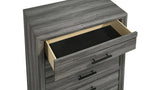Denver Modern Style 5-Drawer Chest Made with Wood in Gray B009P272310