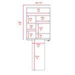 ZUN Wakeman Rectangle Foldable Desk White B06280121