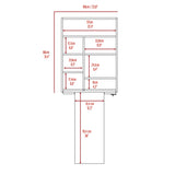 ZUN Wakeman Rectangle Foldable Desk White B06280121