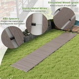 8 Ft gray outdoor garden walkway 95" x 17" x 0.5" 88582944