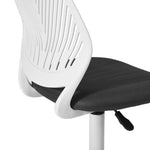 ZUN Plastic Task Chair/Office Chair - Grey & White W131470744