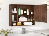 2 in 1 Mirrored Bathroom Wall Cabinet, Space-Saving Medicine Cabinet with Hidden Storage & Shelves 31972657