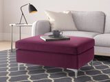 Burgundy Rectangle Ottoman B062P185665