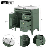 ZUN 30'' Bathroom Vanity with Top Sink, Modern Bathroom Storage Cabinet with 2 Drawers and a Tip-out 96034460