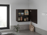 Sterling Wall Cabinet with 1 Door and 2 Shelves, Dark Walnut B097P474308