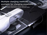White folding handheld vacuum cleaner with four in one blowing, suction, charging, and suction 32314572