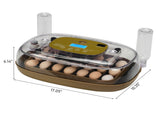 24 Egg Incubator with Automatic Egg Turning, 110V Digital Poultry Hatcher with LED Egg Candler, 65727971