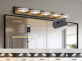Modern 5-Light LED Vanity Light - Sleek Bathroom Wall Fixture, Iron & Acrylic, Dimmable & W1340P206800