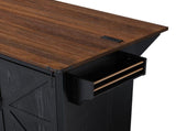 K&K 72" Farmhouse Kitchen Island with Fridge Storage Space & Power Outlet, Rolling Coffee Bar 25703063