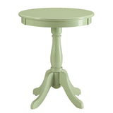 Light Green Side Table with Turned Pedestal B062P189132