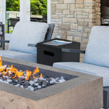 41*41*53.5cm Square Black Gas Storage Garden Iron Side Table 68938570