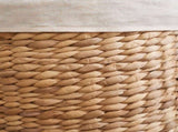Ludmilla Round Tall Water Hyacinth Woven Wicker Laundry Hamper with Lid - For Clothes, Canvas, Toys B093P169705