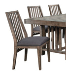 ZUN Wooden Side Chairs 2pc Set Padded Fabric-Covered Seats Natural Weathering Look Dining Room Furniture B01151372