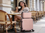 PP Trolley Case 12in 20in 2PCS Suitcase Set Rose Gold 84865279