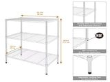3-Tier Wire Shelving Rack, Chrome, 750 lb Capacity 64485789