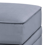 ZUN Grey Rectangle Storage Ottoman B062P186558