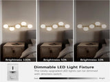 5-Light Bathroom Light Fixtures, Mid Century Modern Gold Bathroom Light Ceiling Light, 3CCT Dimmable W3775P466615